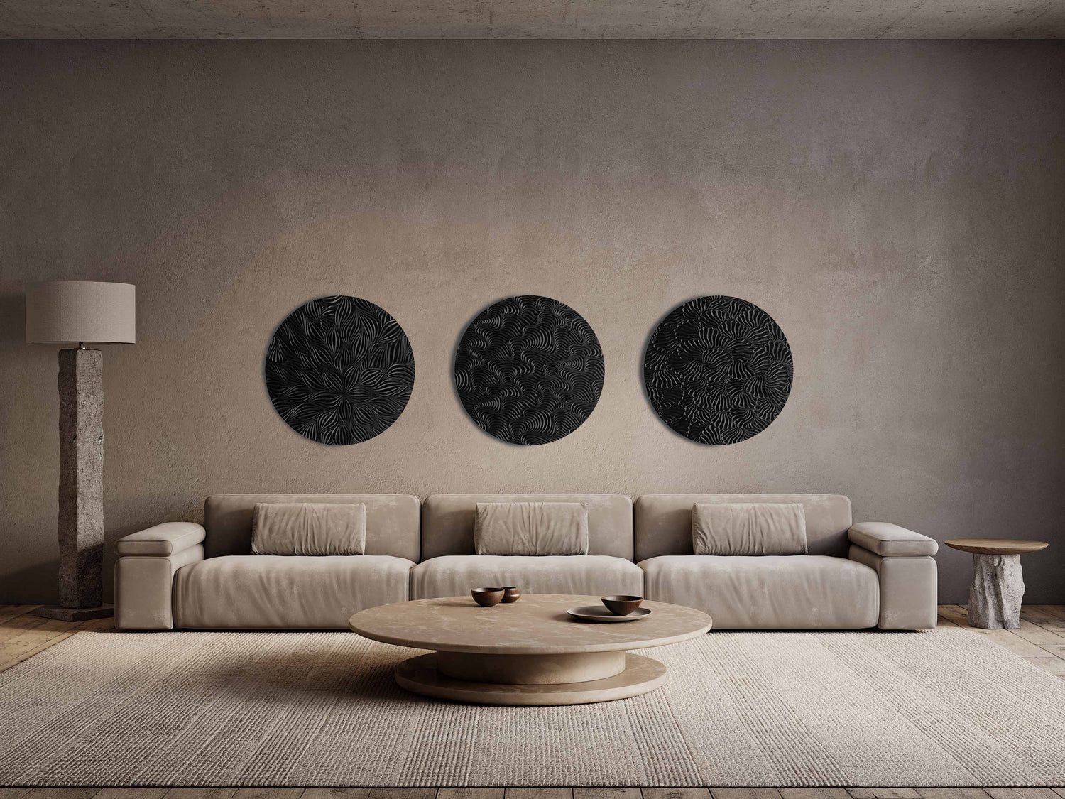 Black Wall Decoration Set