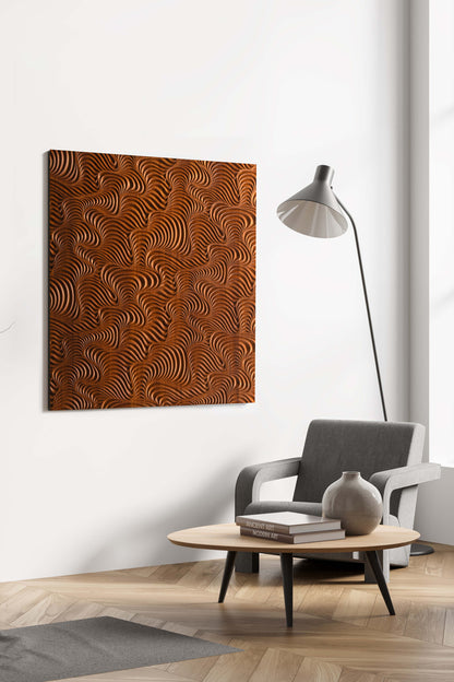 WIND AND EARTH iroko - Rettangular Wall Decor - SquareOff