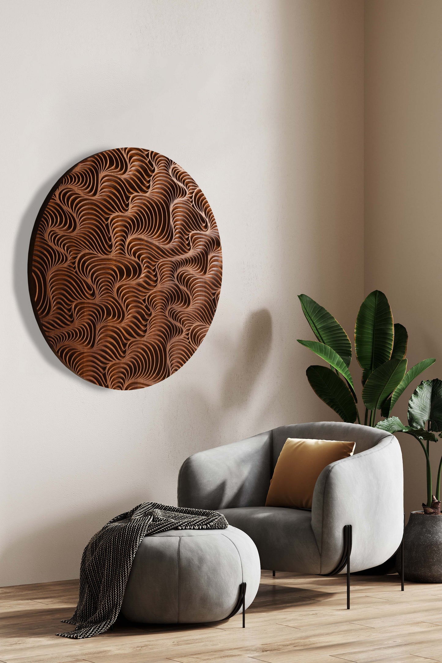 WIND AND EARTH iroko - Rettangular Wall Decor - SquareOff