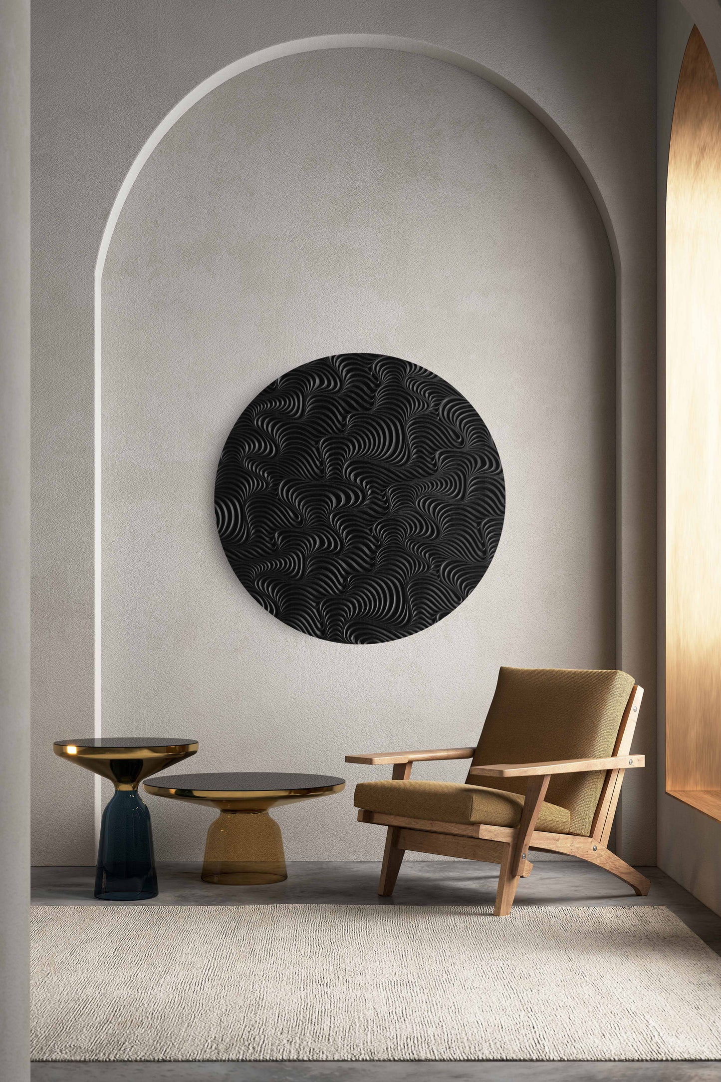 WIND AND EARTH iroko - Round Wall Decor (Copy) SquareOff