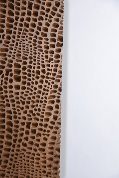 crocodile_wall geometric art in solid wood