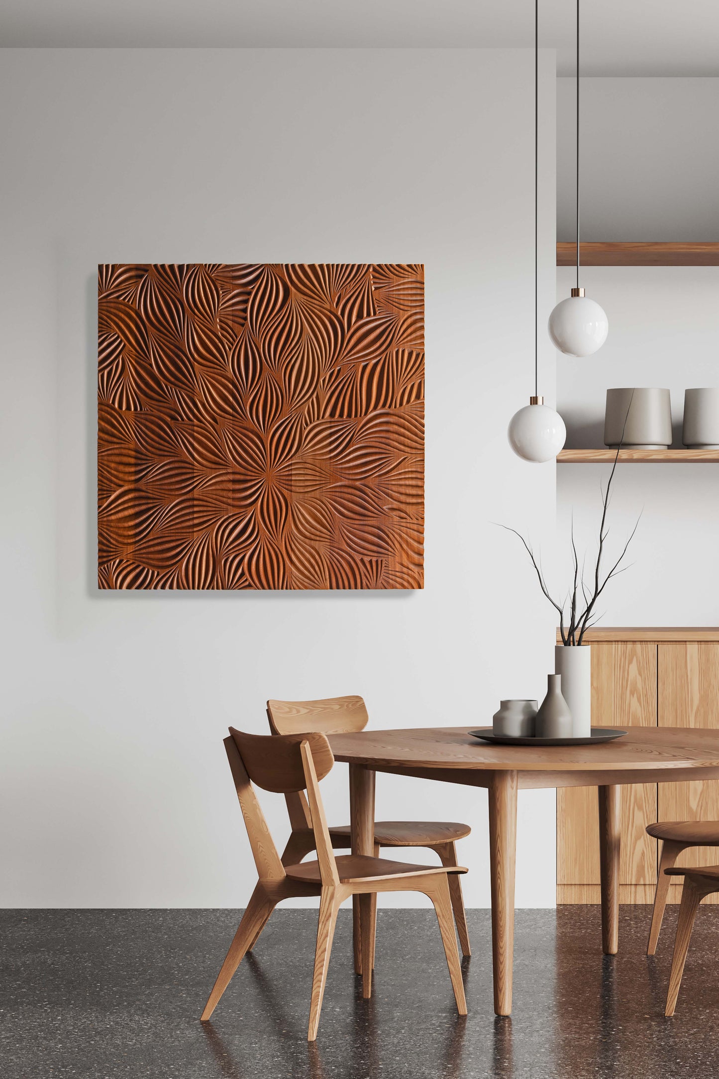 WIND AND EARTH iroko - Rettangular Wall Decor (Copy) SquareOff