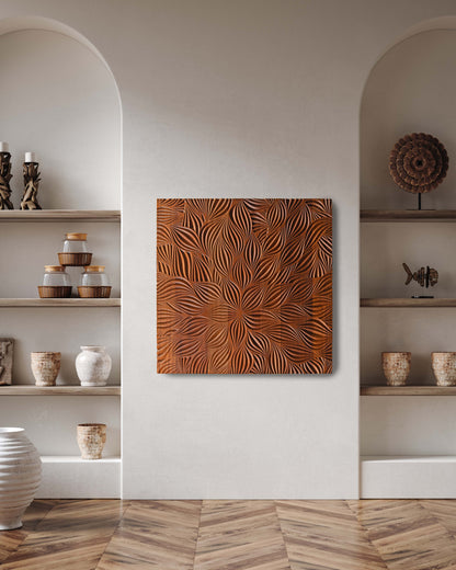 WIND AND EARTH iroko - Rettangular Wall Decor (Copy) SquareOff