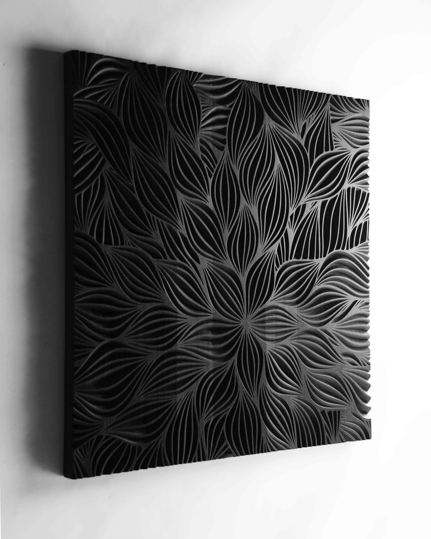 FLOWERS black - Square Wall Decor SquareOff