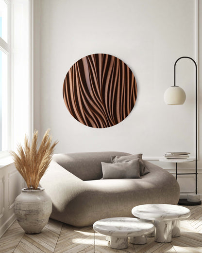 Leaf Iroko - Square Wall Sculpture SquareOff