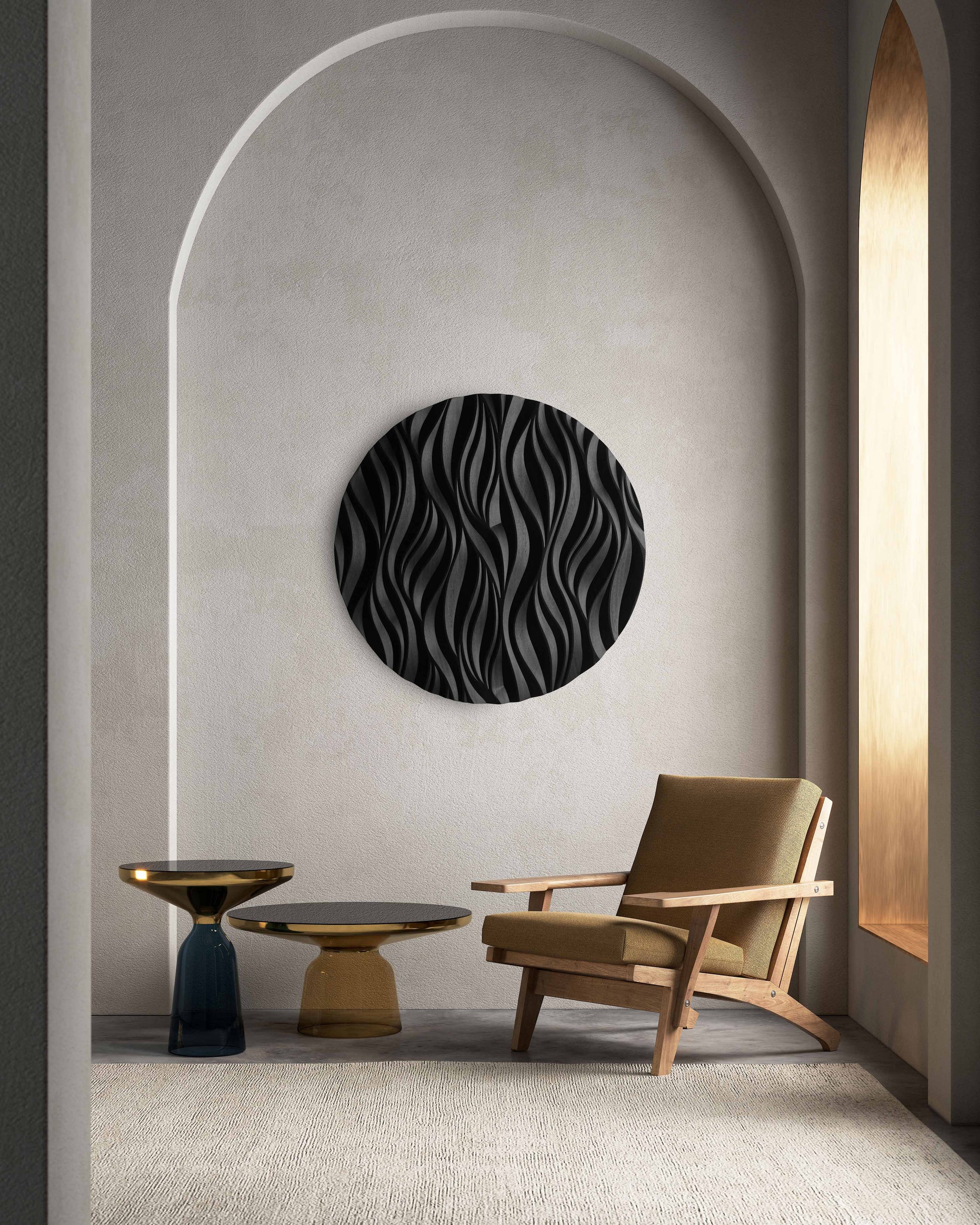 CANYON iroko - Round Wall Sculpture (Copy) SquareOff