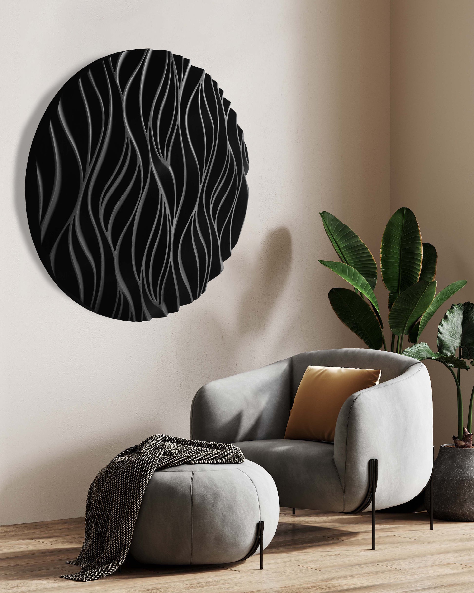 CANYON iroko - Round Wall Sculpture (Copy) SquareOff