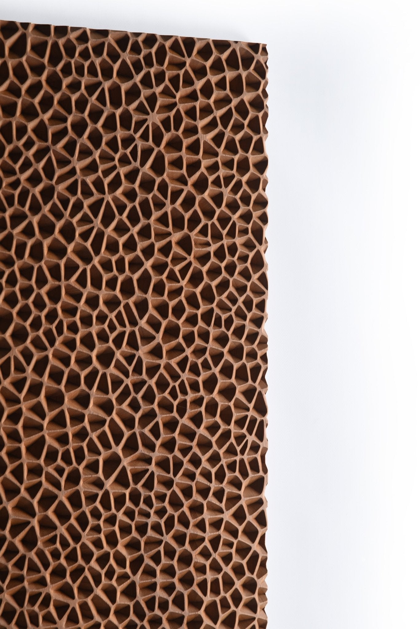 Holes_ Wooden Wall Decor In Iroko Solid Wood