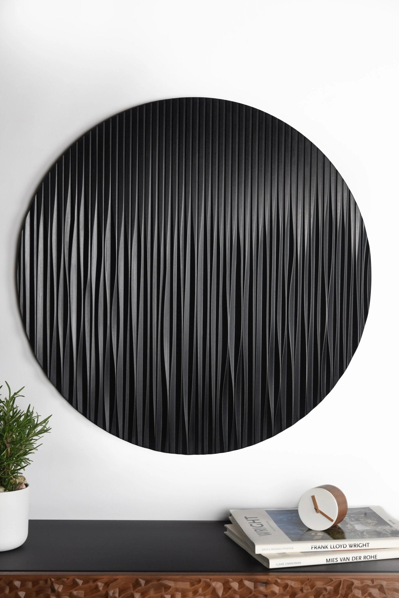 LINE black - Black wall panel