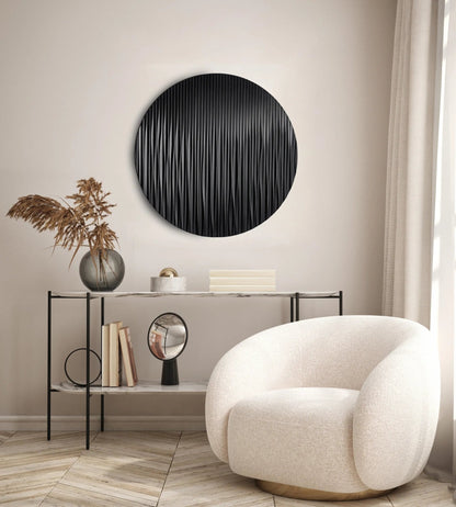 LINE black - Black wall panel