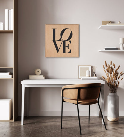 Love - black wood love wall art decor - SquareOff