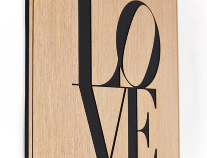 Love - black wood love wall art decor - SquareOff