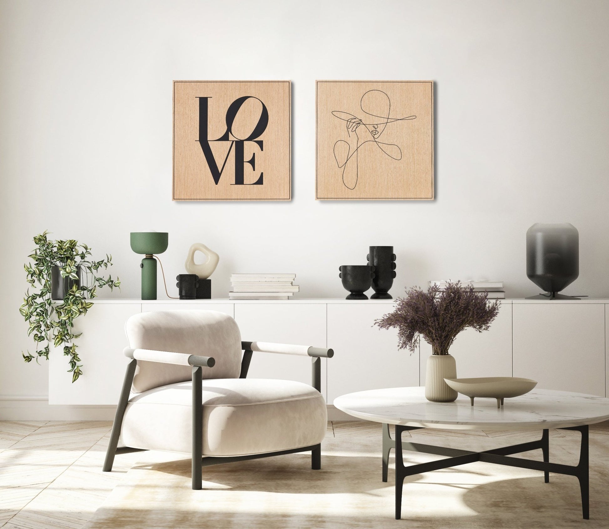 Love - black wood love wall art decor - SquareOff