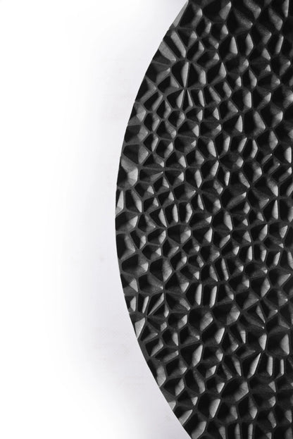 METEOR black - Solid black wood wall decoration - SquareOff