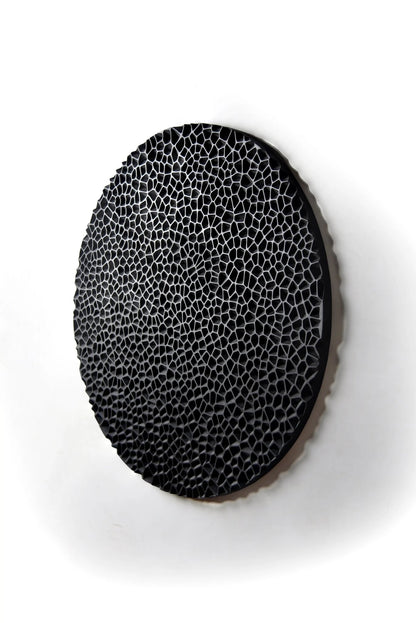 METEOR black - Solid black wood wall decoration - SquareOff