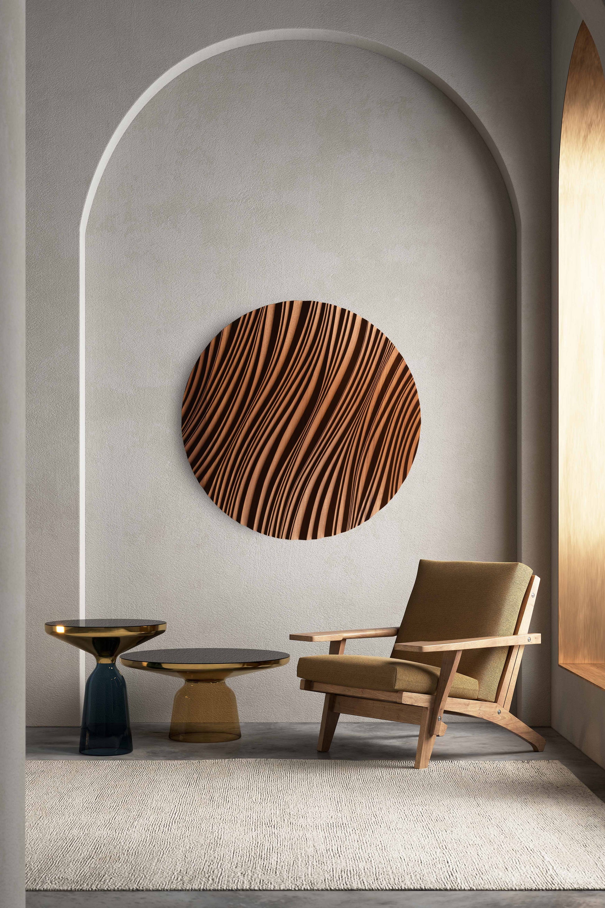 Erosion iroko - Modern Abstract Wall Art - SquareOff