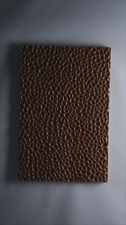 Holes_ Wooden Wall Decor In Iroko Solid Wood