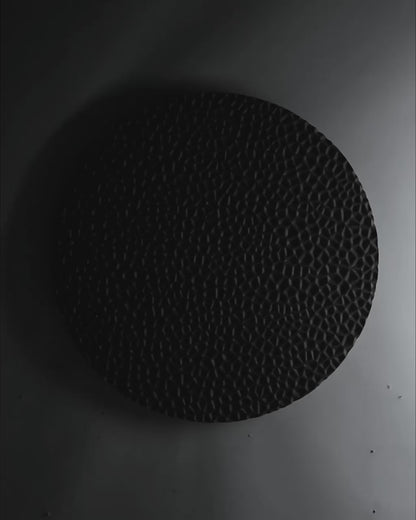 Holes black - Round Wood Wall Hanging