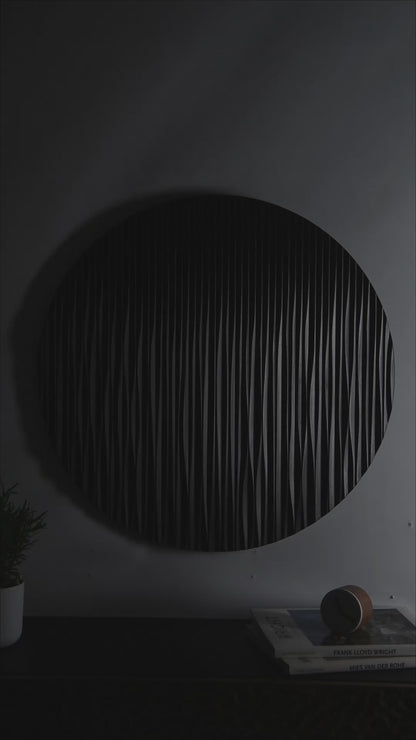 LINE black - Black wall panel