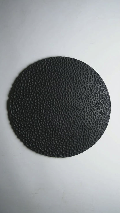 METEOR black - Solid black wood wall decoration