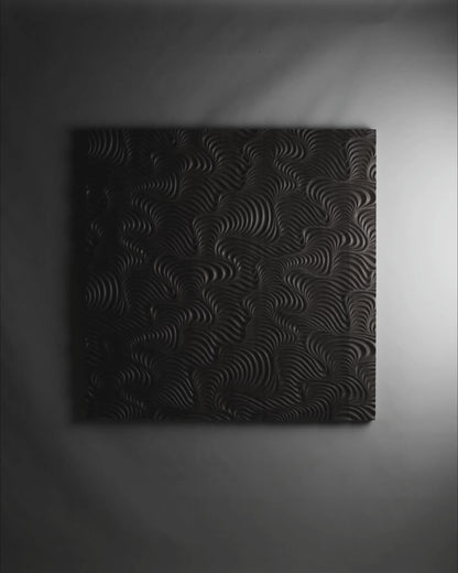 WIND AND EARTH Black - Round Wall Decor