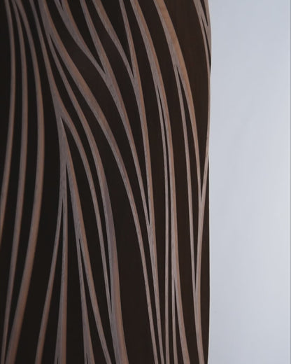 Leaf Iroko - Square Wall Sculpture