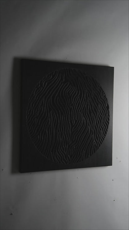 THE DESERT PLANET_Black Wooden Wall Panel