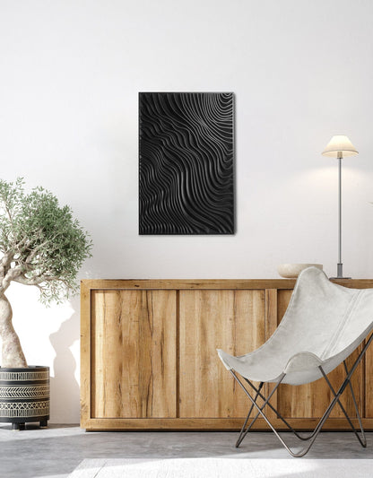 The Black Dunes_Wall Art in solid wood - SquareOff