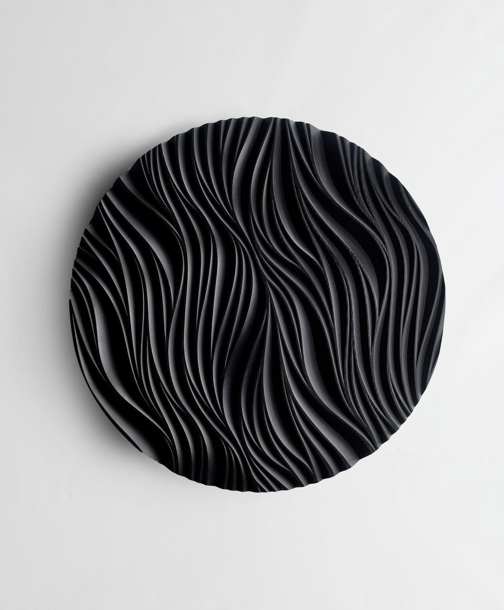 The black flame - | Round Wood Wall Hanging - SquareOff