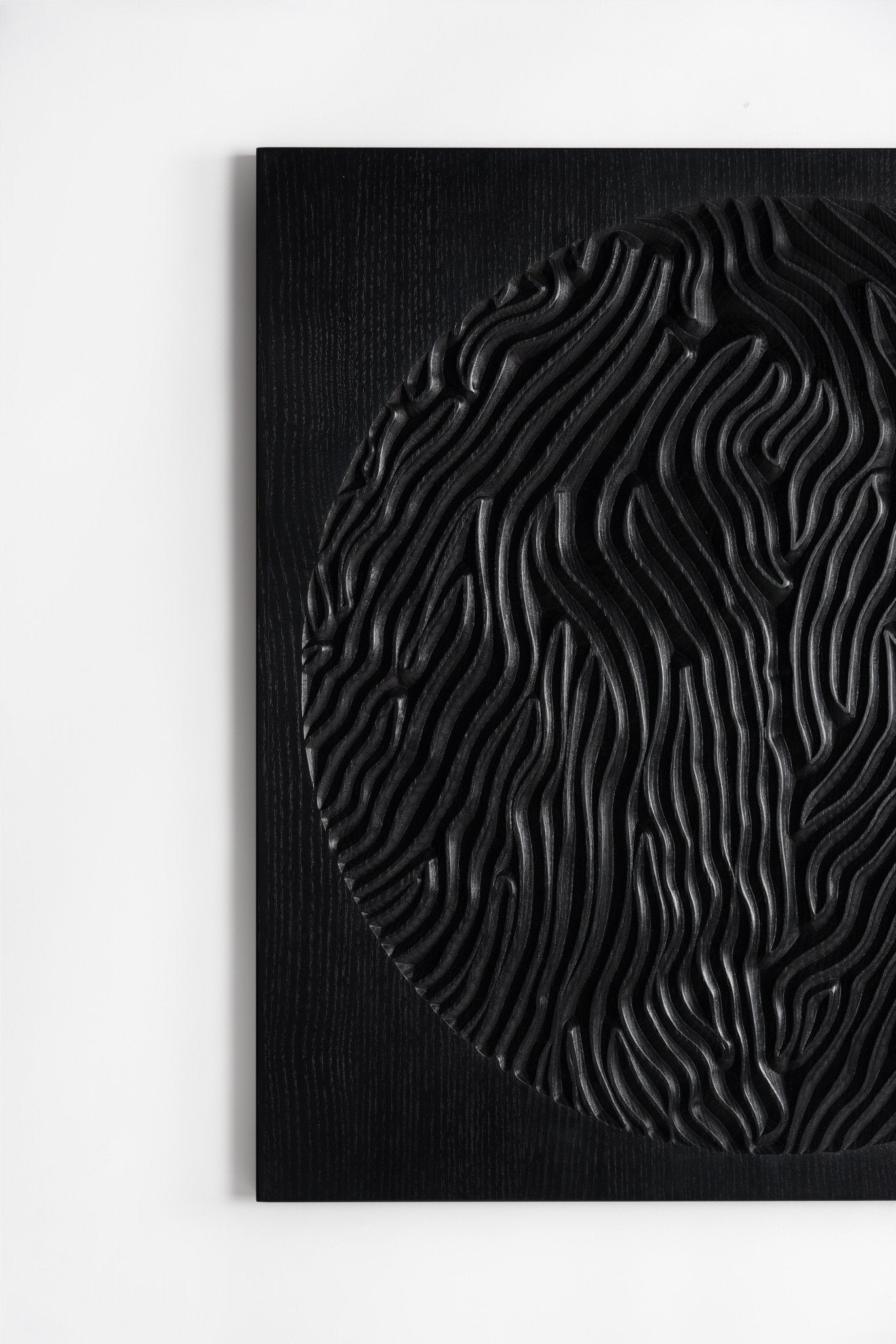 THE DESERT PLANET_Black Wooden Wall Panel - SquareOff