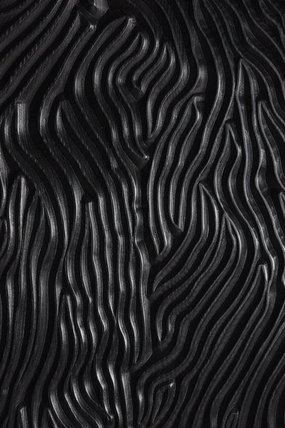 THE DESERT PLANET_Black Wooden Wall Panel - SquareOff