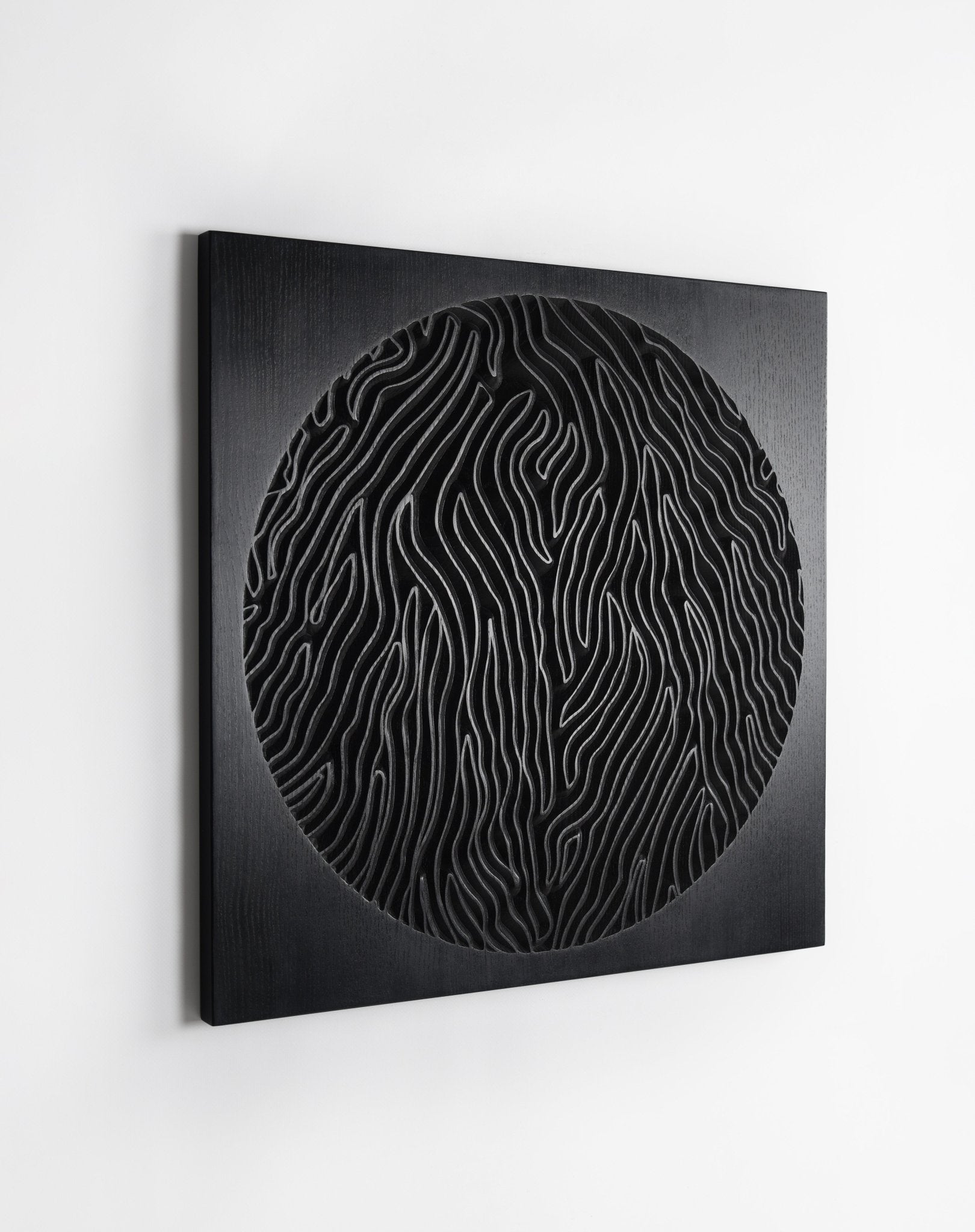 THE DESERT PLANET_Black Wooden Wall Panel - SquareOff