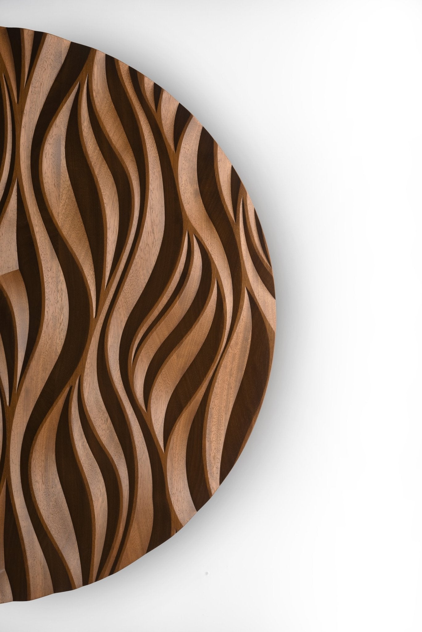 THE FIRE - Round Wood Wall Sculpture - SquareOff