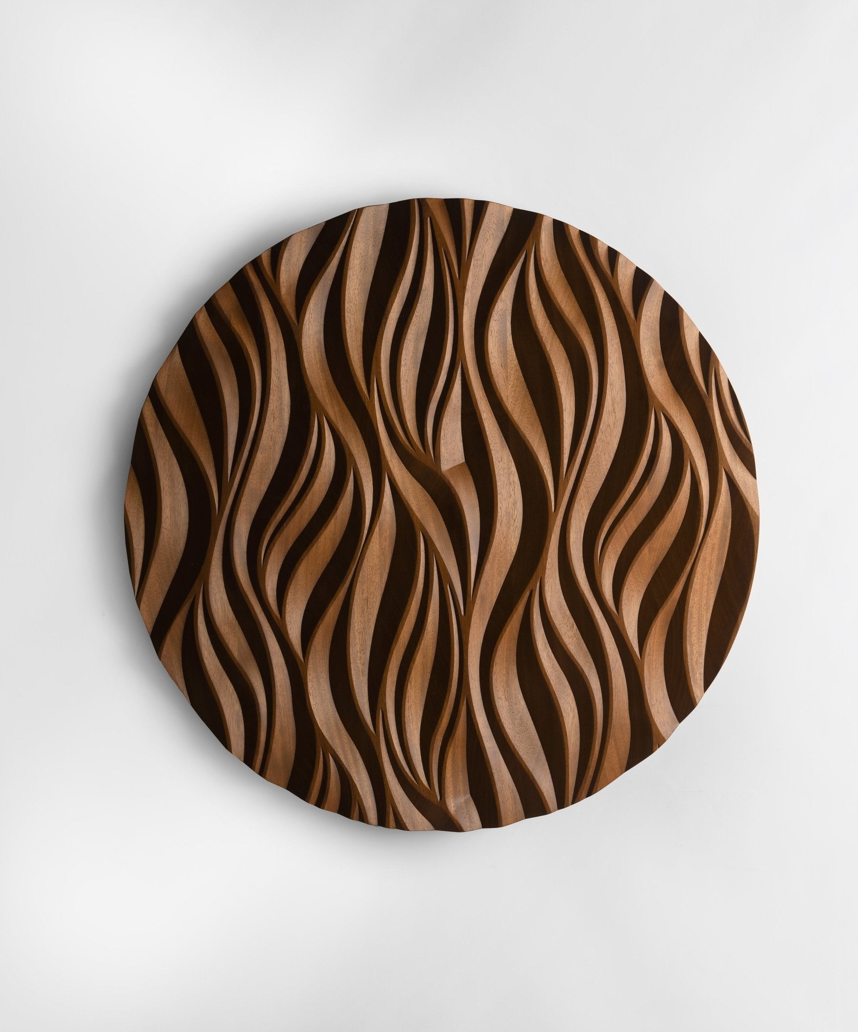 THE FIRE - Round Wood Wall Sculpture - SquareOff