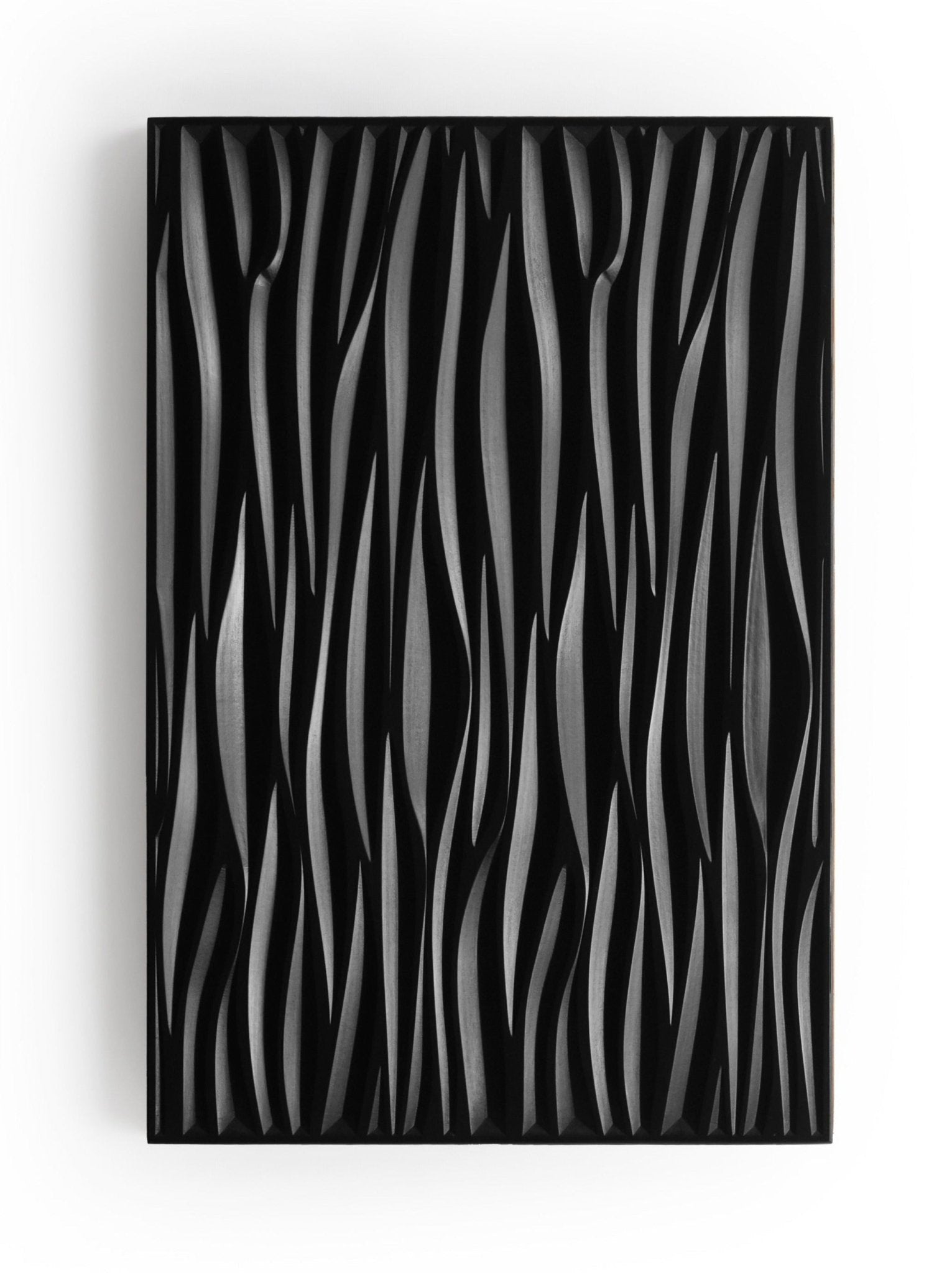 The illusionist_Handmade Black Wooden Wall Sculpture - SquareOff