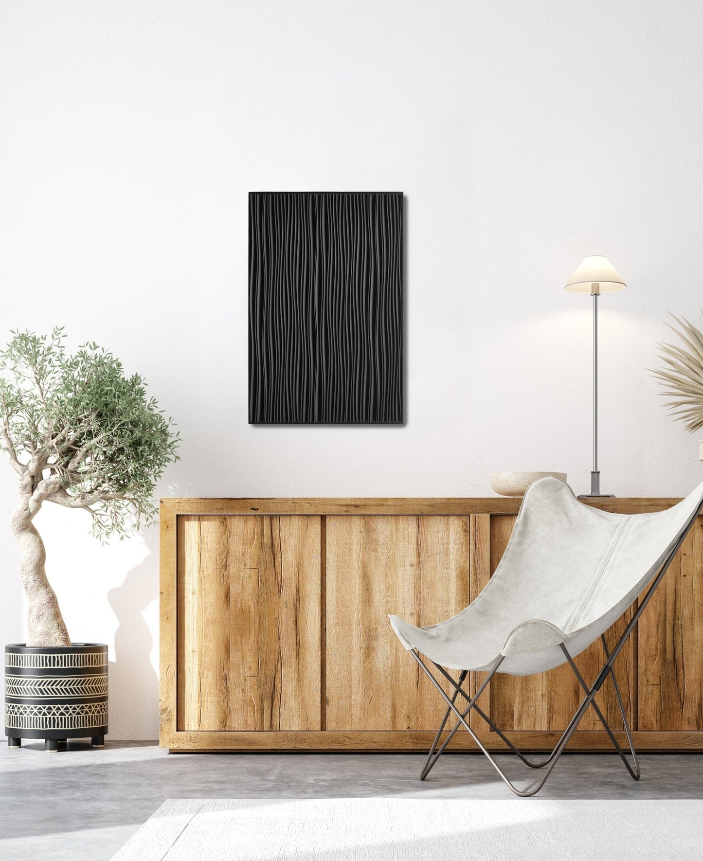 The sinuous_3d Geometric Wood Wall Art - SquareOff