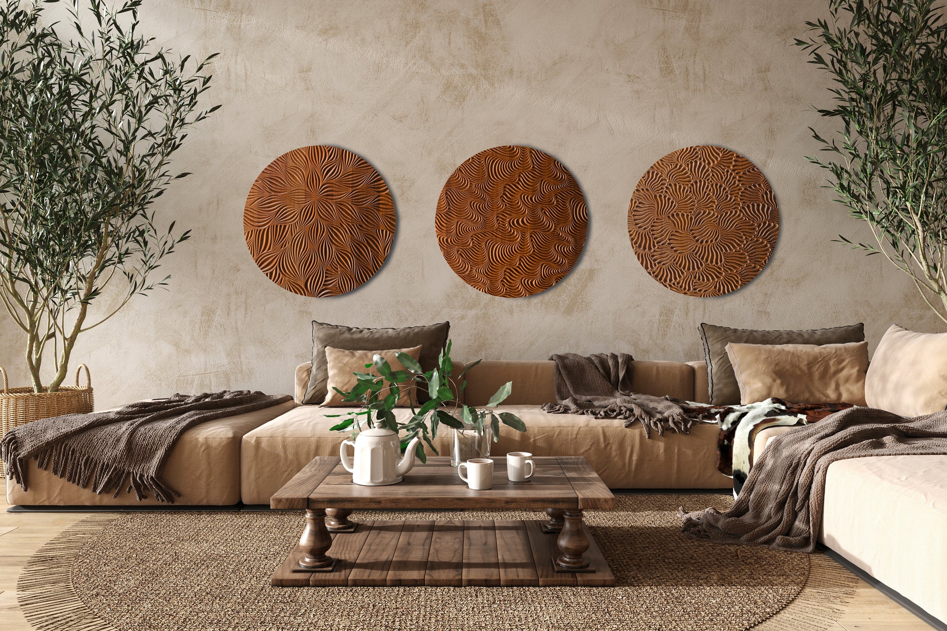 CANYON iroko - Round Wall Sculpture (Copy) SquareOff