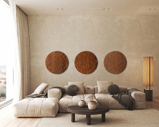 CANYON iroko - Round Wall Sculpture (Copy) SquareOff