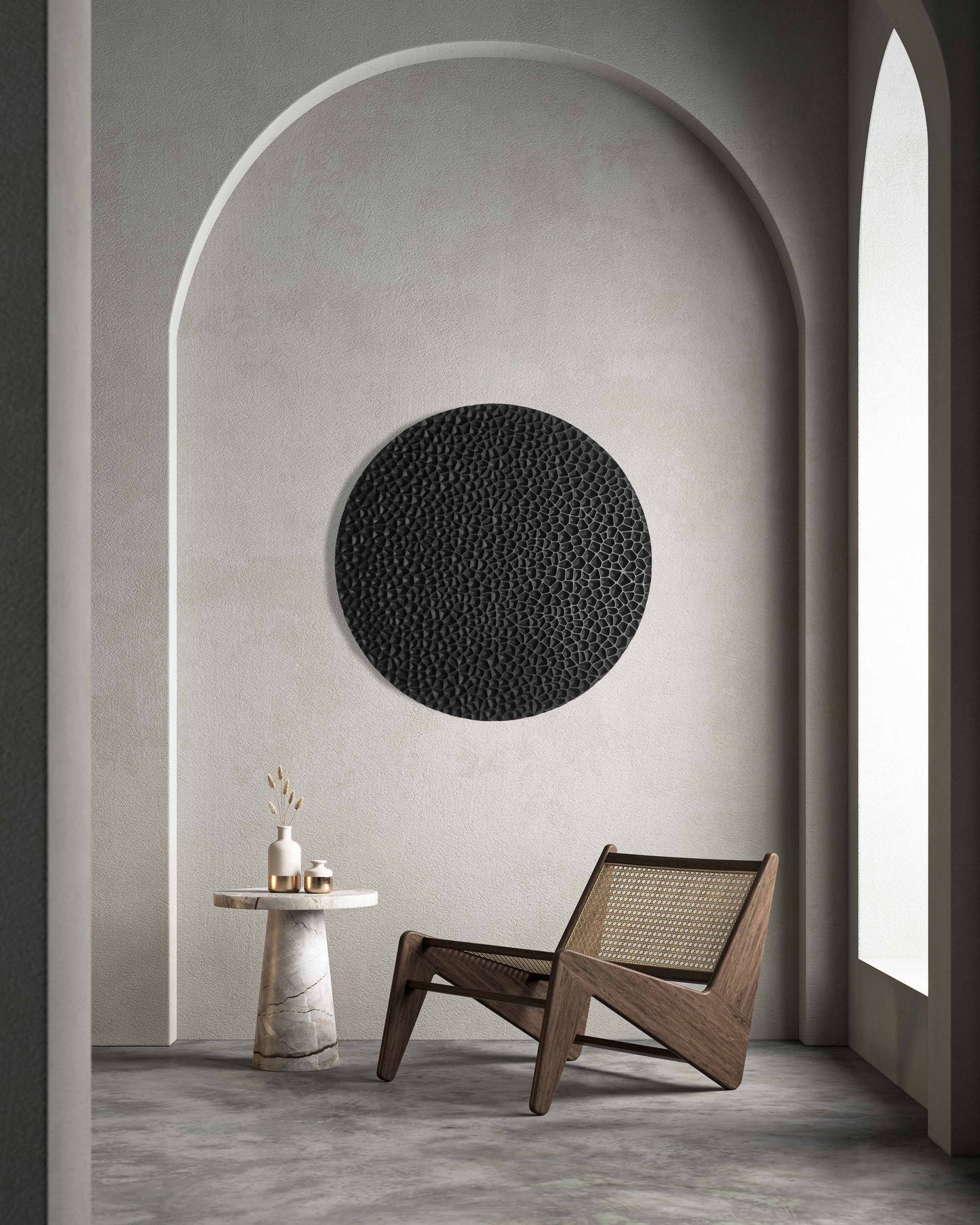 CANYON Black - Round Wall Sculpture (Copy) SquareOff