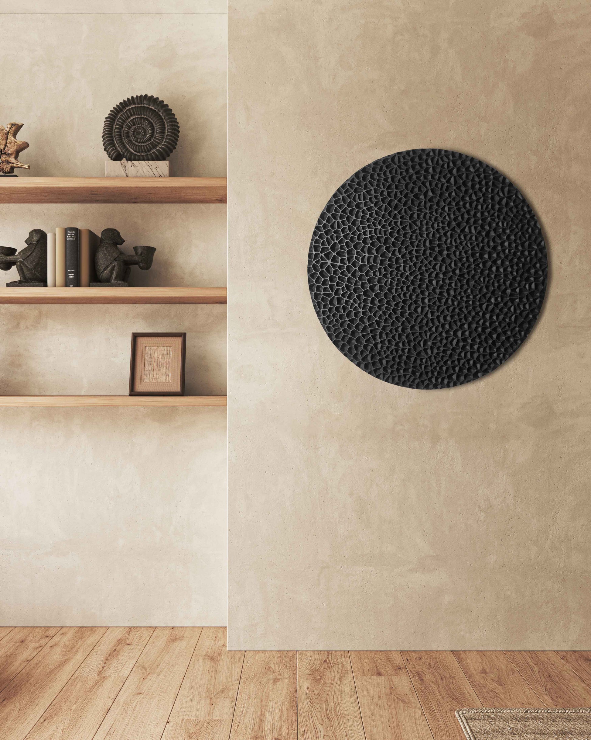 CANYON Black - Round Wall Sculpture (Copy) SquareOff